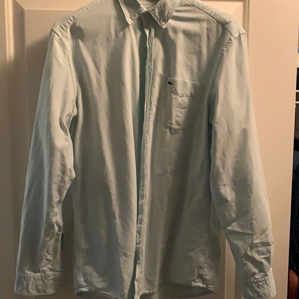 Lacoste casual button-down in mint green